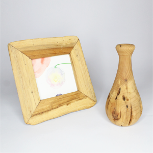 Set Marco + Botella de madera