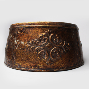 Maceta diseño bronce